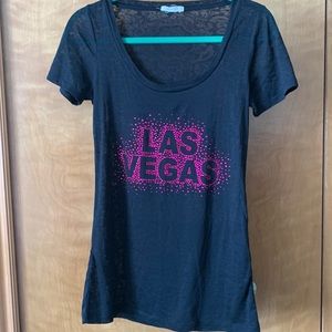 Lucky Las Vegas / Sin City Burnout Rhinestone Top